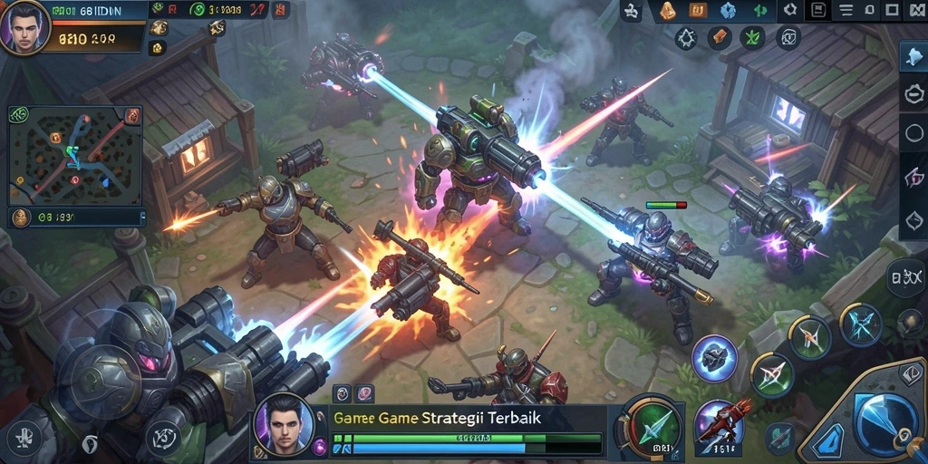 Tampilan gameplay yang intens dan penuh strategi dari 68IDN.