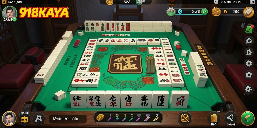 Screenshot gameplay 918KAYA yang menampilkan aksi menarik Mahjong.