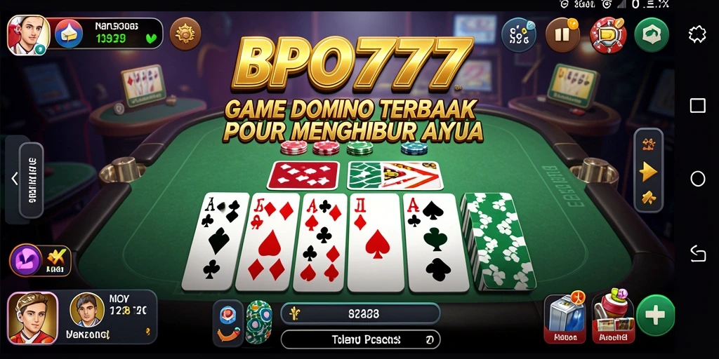 Tampilan gameplay seru BPO777 yang menampilkan keseruan bermain Domino.