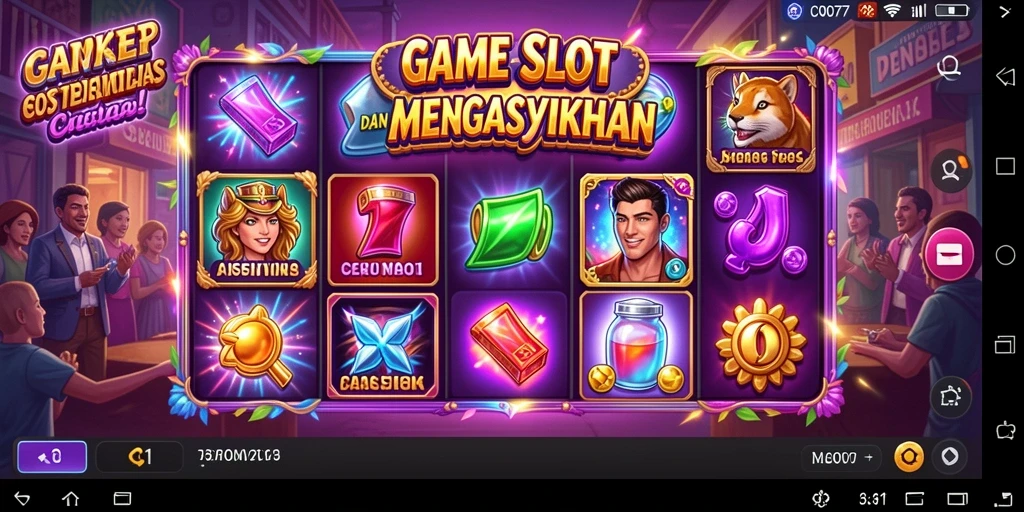 Screenshot gameplay C0077 yang menarik dan penuh warna.