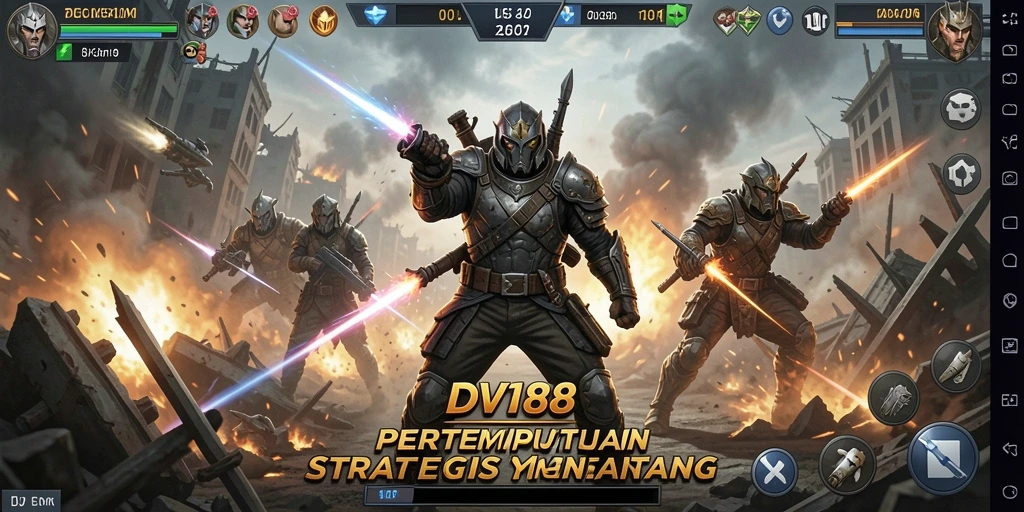 Tangkapan layar gameplay menunjukkan pertempuran strategis yang menarik.