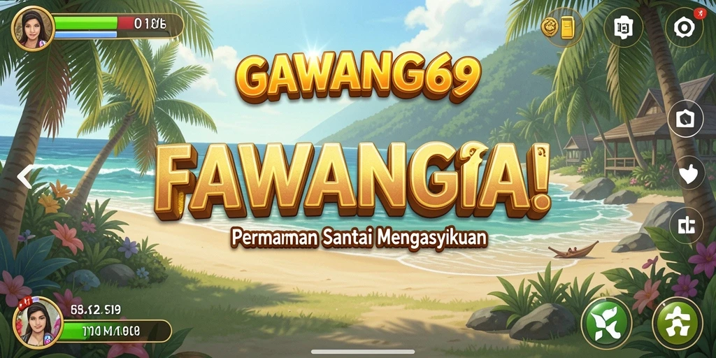 Tampilan gameplay menarik GAWANG69 dengan karakter lucu.