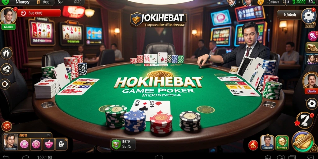 Gameplay seru HOKIHEBAT dengan pemain poker terampil.