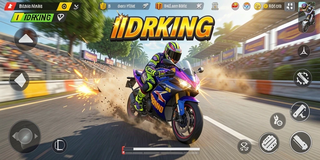 Tampilan menegangkan dari balapan motor di IDRKING.