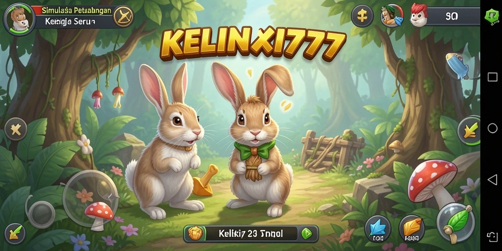 Tampilan gameplay KELINCI777 yang penuh warna dan menarik.