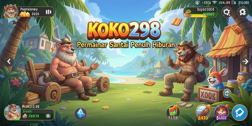 Tampilan gameplay KOKO288 yang menghibur dan penuh warna.