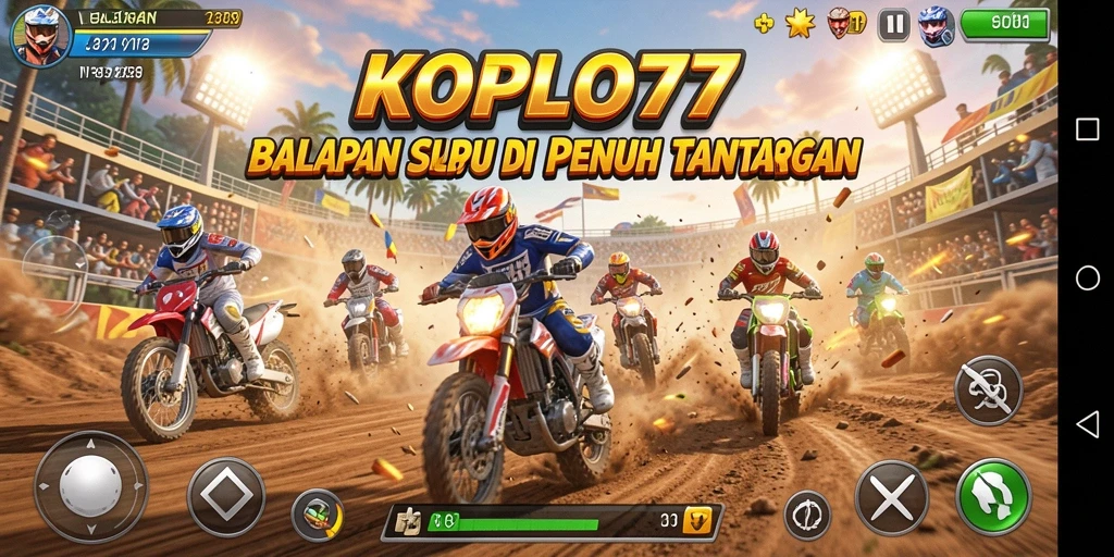 Tampilan gameplay KOPLO77 dengan balapan seru dan grafis memukau.
