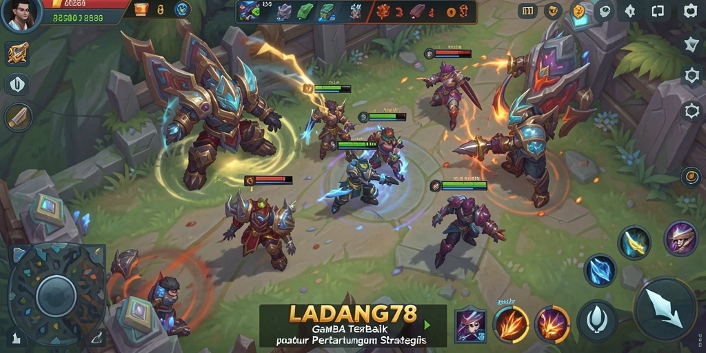 Tampilan gameplay seru dari LADANG78 dengan pertarungan mendebarkan.