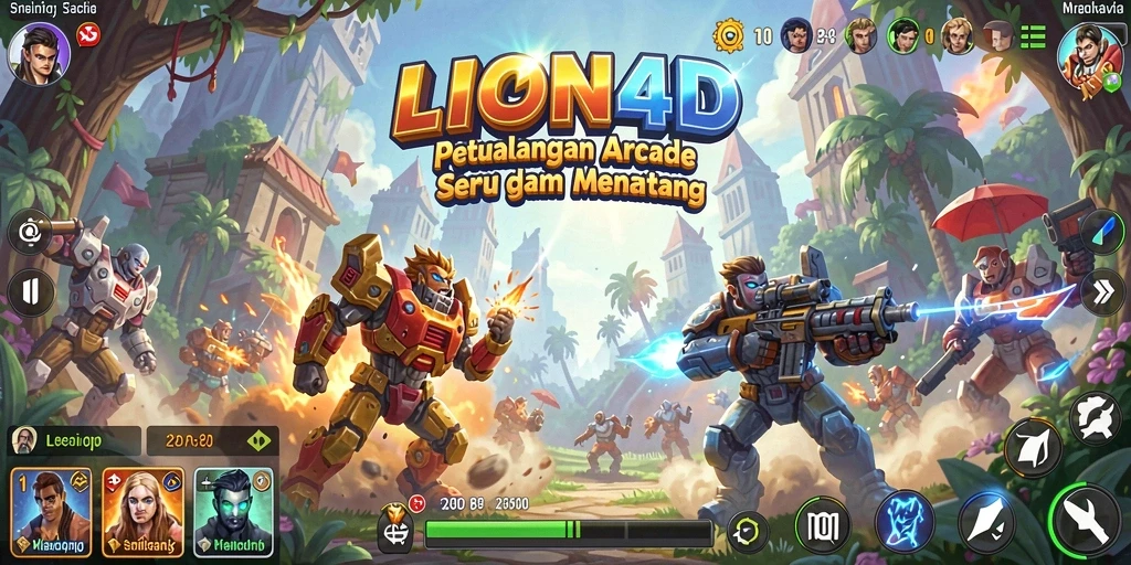 Tampilan gameplay menakjubkan dari LION4D yang mengasyikkan.