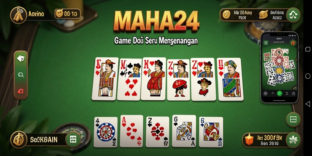 Tampilan menarik dari gameplay Domino di MAHA24.