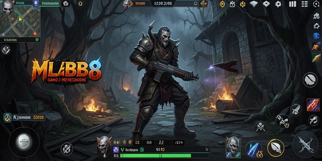 Screenshot utama MLBB8 menampilkan momen menegangkan dalam gameplay horor.