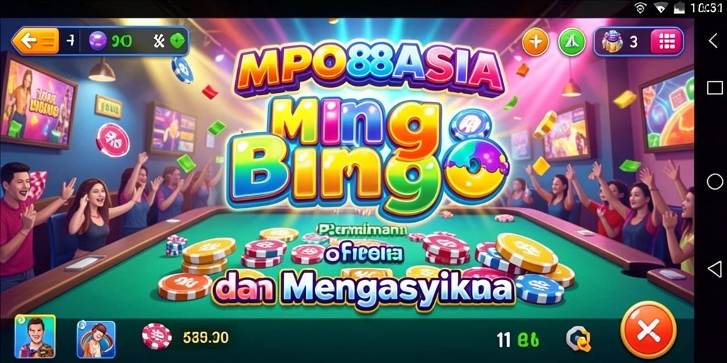 Tampilan tampilan gameplay menarik di game Bingo MPO88ASIA.