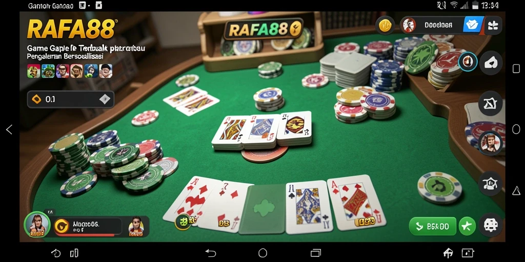 Tampilan game Gaple yang menarik di RAFA88 dengan fitur interaktif.