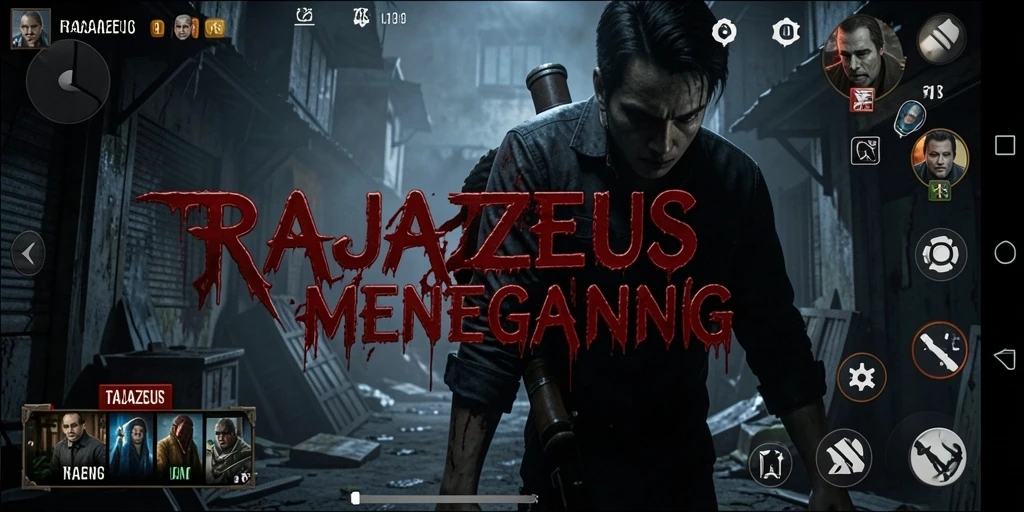 Screenshot utama RAJAZEUS menunjukkan suasana mencekam dan gameplay menegangkan.