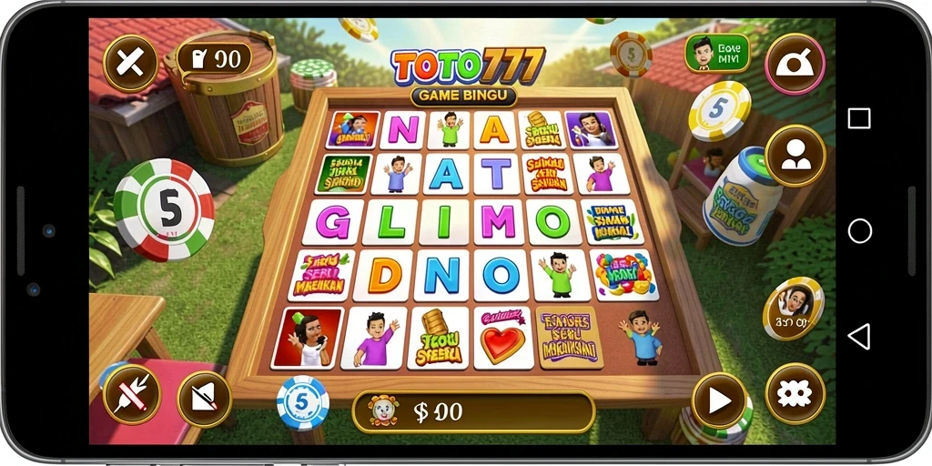 Screenshot utama TOTO777 menampilkan gameplay Bingo yang seru.